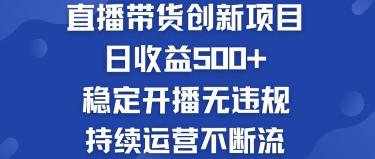 淘宝无人直播带货创新项目：日收益500+  稳定开播无违规  持续运营不断流【揭秘】-小艾网创