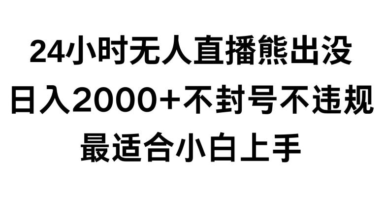 快手24小时无人直播熊出没，不封直播间，不违规，日入2000+，最适合小白上手，保姆式教学【揭秘】-小艾网创