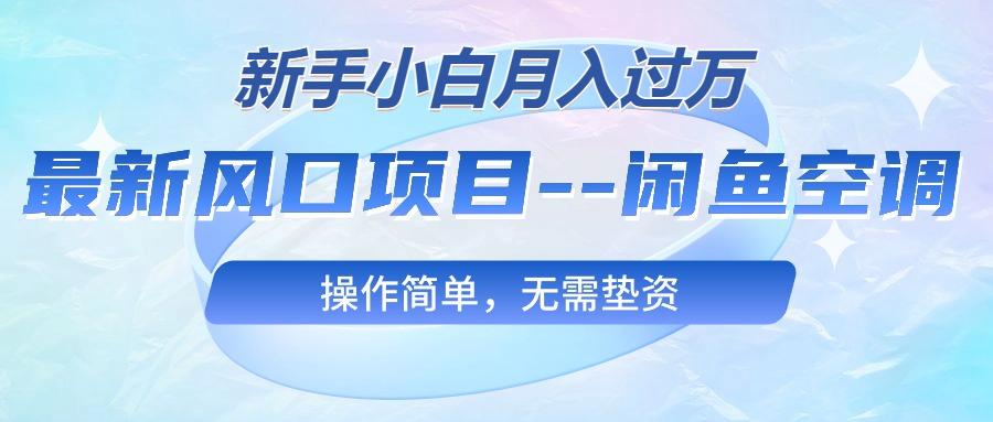 最新风口项目—闲鱼空调，新手小白月入过万，操作简单，无需垫资-小艾网创