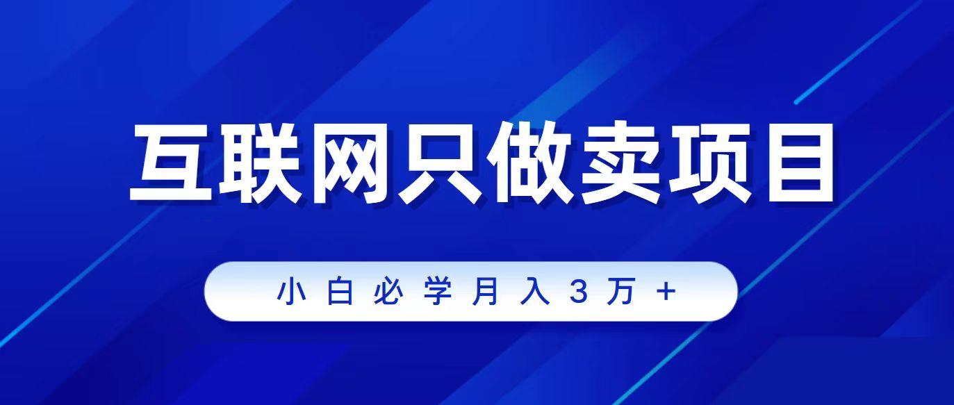 (9623期)互联网的尽头就是卖项目，被割过韭菜的兄弟们必看！轻松月入三万以上！-小艾网创