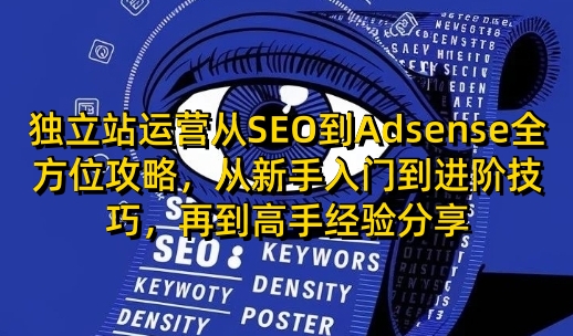 独立站运营从SEO到Adsense全方位攻略，从新手入门到进阶技巧，再到高手经验分享-小艾网创