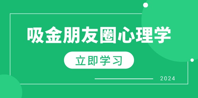 朋友圈吸金心理学：揭秘心理学原理，增加业绩，打造个人IP与行业权威-小艾网创