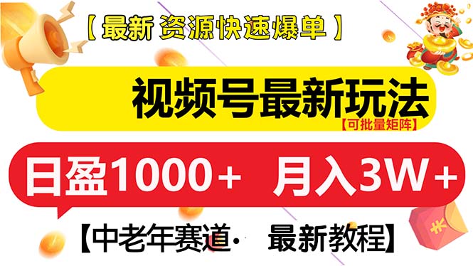 视频号最新玩法 中老年赛道 月入3W+-小艾网创