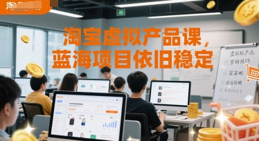 淘宝虚拟产品课，蓝海项目依旧稳定-小艾网创