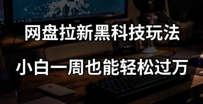 网盘拉新黑科技玩法，小白一周也能轻松过万【全套视频教程+黑科技】【揭秘】-小艾网创