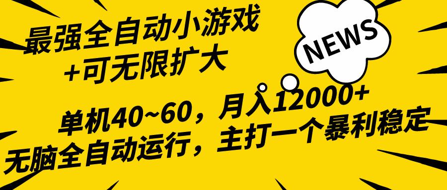 (10046期)2024最新全网独家小游戏全自动，单机40~60,稳定躺赚，小白都能月入过万-小艾网创