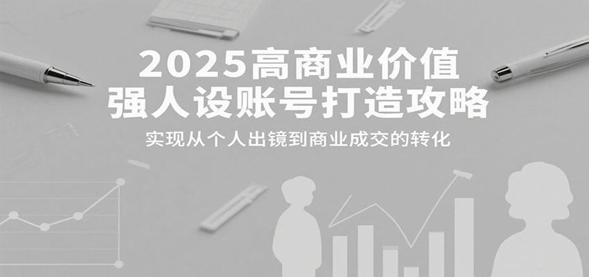 图片[1]-2025高商业价值强人设账号打造攻略，实现从个人出镜到商业成交的转化-精品虚拟资源库