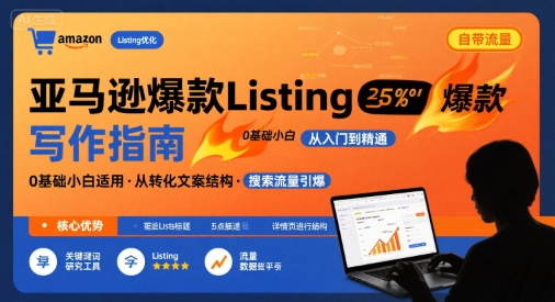 亚马逊爆款Listing写作方法，亚马逊0基础小白也能写爆款自带流量的Listing-小艾网创