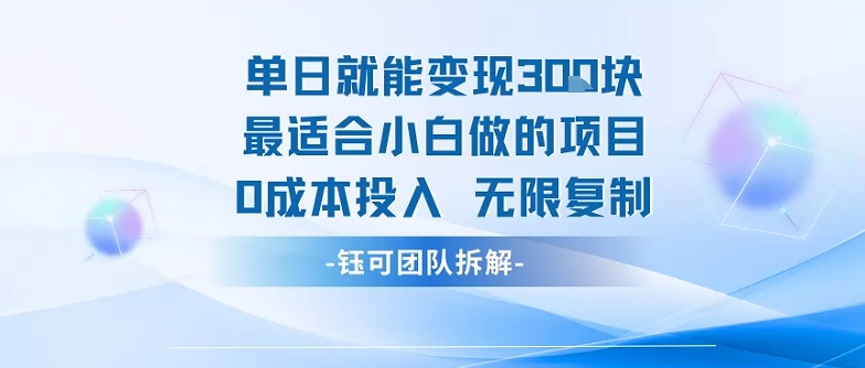单日就能变现3张最适合小白做的项目0成本投入 无限复制-小艾网创