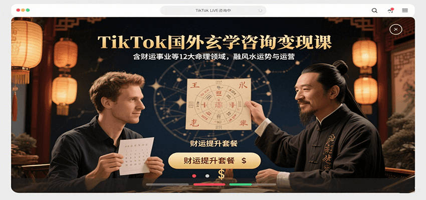 图片[1]-TikTok国外玄学咨询变现课，含财运事业等12大命理领域，融风水运势与运营-精品虚拟资源库