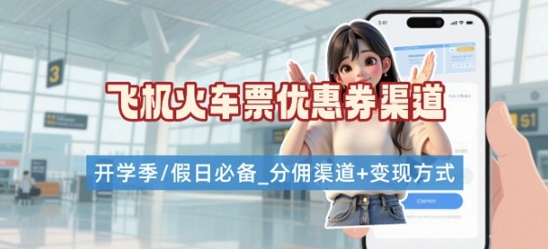 学生党必看！机票火车票优惠券申请渠道 + 项目打法，开学季节日速存-小艾网创