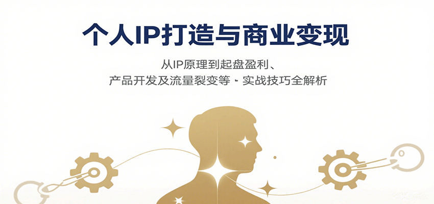 图片[1]-个人IP打造与商业变现，从IP原理到起盘盈利、产品开发及流量裂变等实战技巧全解析-七七项目网
