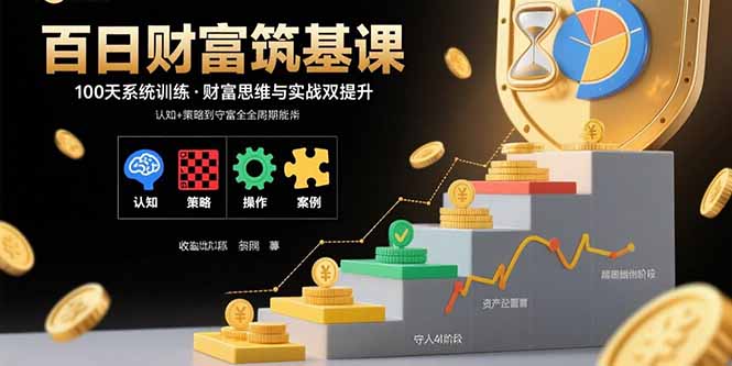 百日财富筑基课：认知+策略+实操+案例拆解  实现从创富到守富全周期能力-小艾网创