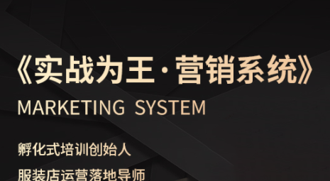老杨·服装老板必修课《实战为王-营销系统》实现业绩被动式增长-小艾网创