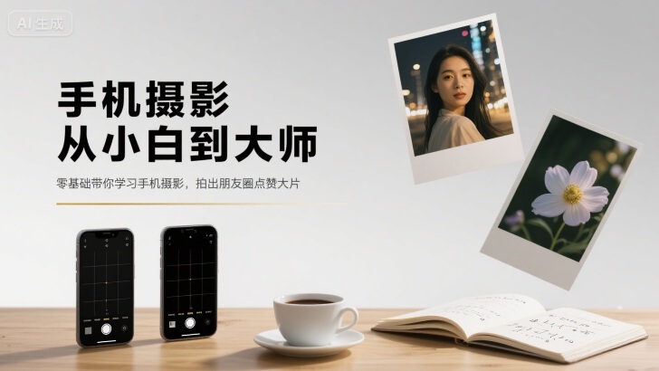 手机摄影从小白到大师，零基础带你学习手机摄影，拍出朋友圈点赞大片-小艾网创