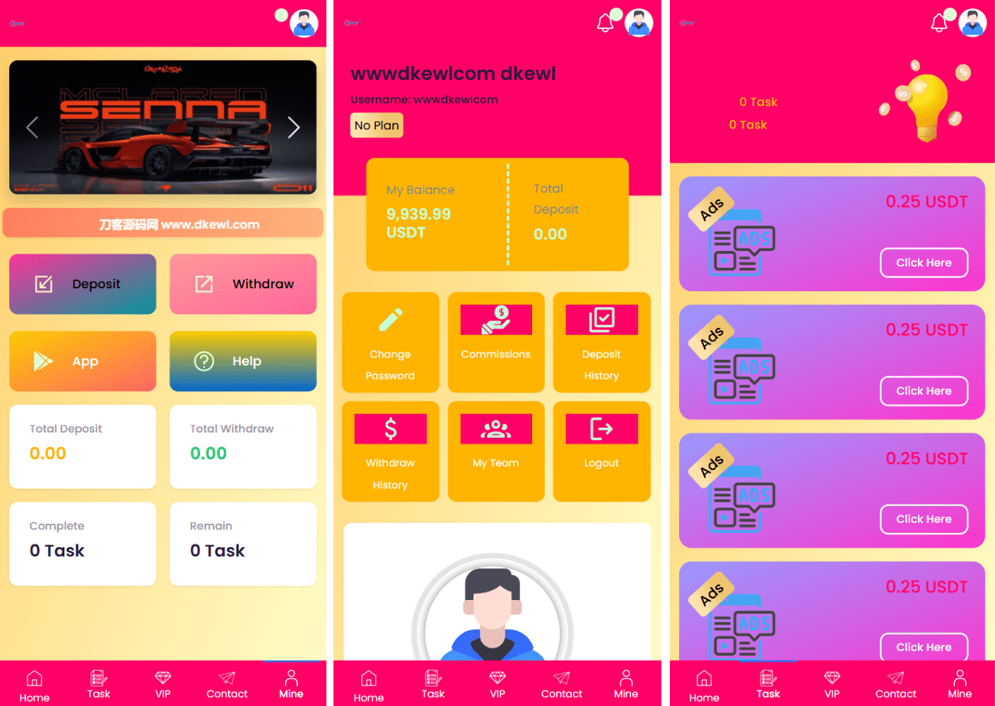 SENNA海外广告奖励投资理财源码/附详细教程-小艾网创