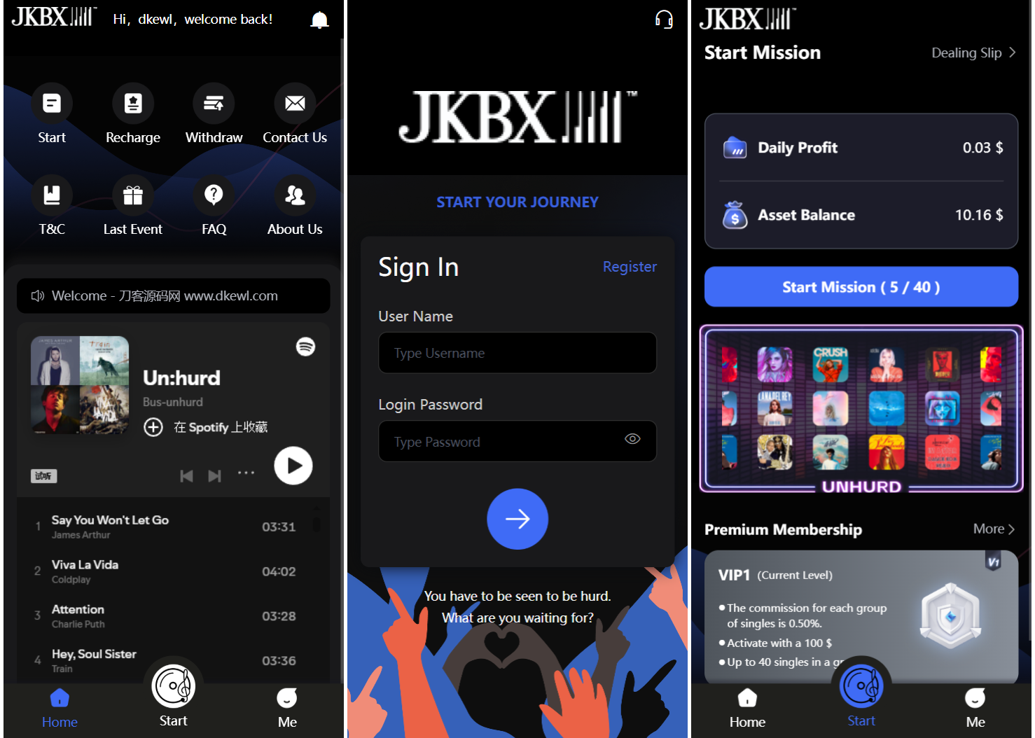 JKBX海外音乐抢单系统源码 Thinkphp框架 附教程-小艾网创