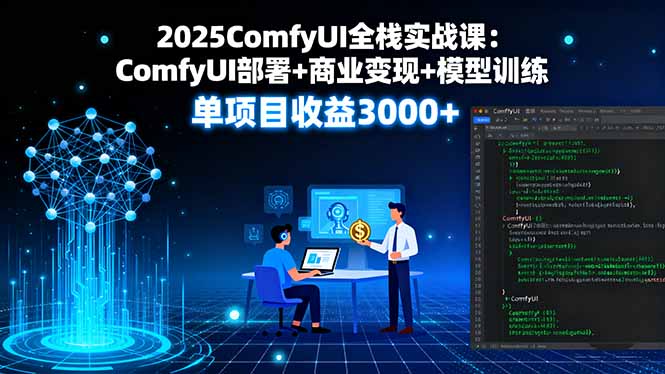 2025ComfyUI全栈实战课：ComfyUI部署+商业变现+模型训练，单项目收益3000+-小艾网创