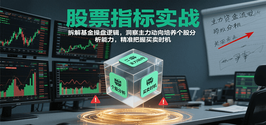 股票指标实战，基金操盘逻辑拆解，洞察主力动向培养个股分析能力把握买卖时机(更新)-小艾网创