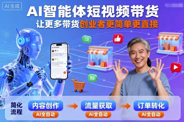 AI智能体短视频带货，让更多带货创业者更简单更直接-小艾网创