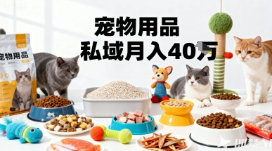 月变现40个！宠物用品私域运营的精准掘金之道玩法-小艾网创