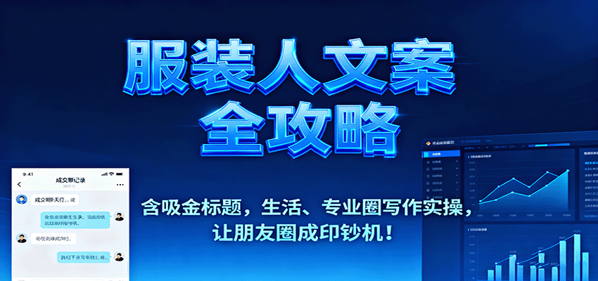 图片[1]-服装人文案全攻略，含吸金标题，生活、专业圈写作实操，让朋友圈成印钞机！-桀创项目掘金社