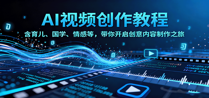 图片[1]-AI视频创富课，含育儿、国学、情感等，带你开启创意内容制作之旅-桀创项目掘金社