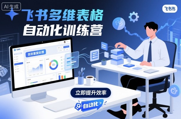 飞书多维表格自动化训练营，手把手教你告别重复处理，用多维表格开启高效办公新模式-小艾网创