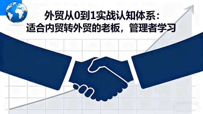 外贸从0到1实战认知体系：适合内贸转外贸的老板，管理者学习-小艾网创