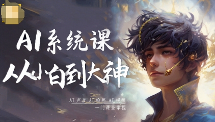 AI系统课程，从小白到大神系统学AI，AI声音-AI绘画-AI视频一门课全掌握-小艾网创