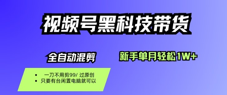 视频号黑科技短视频带货，新手一个月也1W+，纯搬运一刀不用剪，零投入【揭秘】-小艾网创