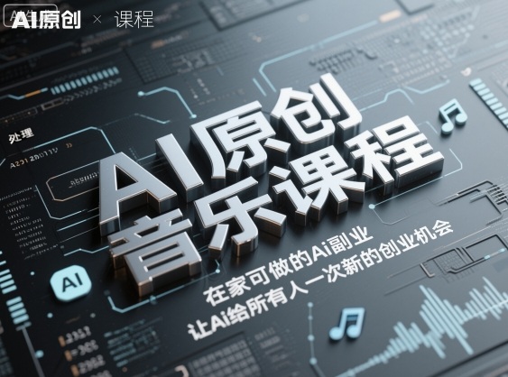 AI原创音乐课程，在家可做的Ai副业，让Ai给所有人一次新的创业机会-小艾网创