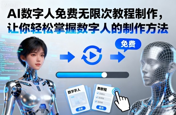 AI数字人免费无限次教程制作，让你轻松掌握数字人的制作方法-小艾网创