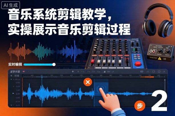 音乐系统剪辑教学，实操展示音乐剪辑过程-小艾网创