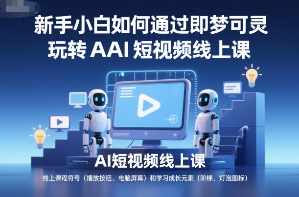 新手小白如何通过即梦可灵玩转AI短视频线上课-小艾网创
