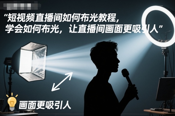 短视频直播间如何布光教程,学会如何布光,让直播间画面更吸引人-小艾网创