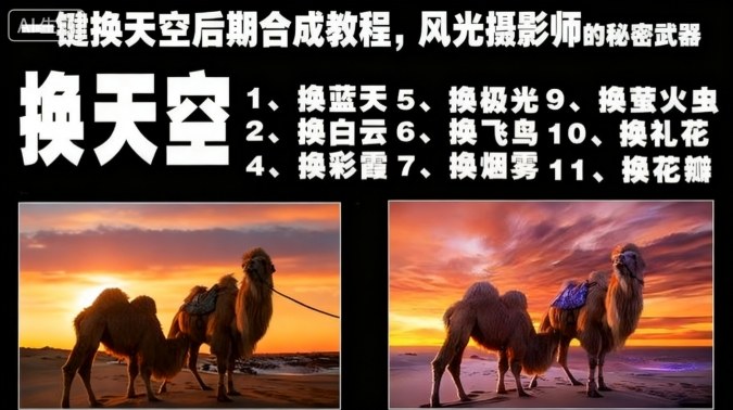 一键换天空后期合成教程,风光摄影师的秘密武器-小艾网创