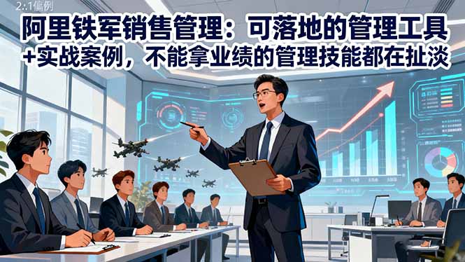 阿里铁军销售管理：可落地的管理工具+实战案例，不能拿业绩的管理都在扯淡-小艾网创