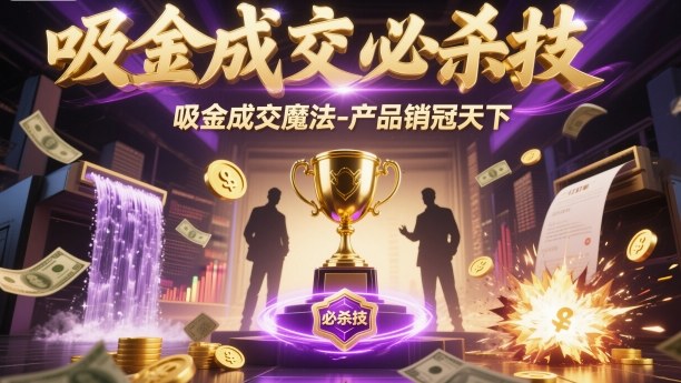 吸金成交必杀技，吸金成交魔法-产品销冠天下-小艾网创