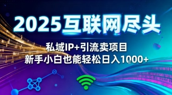 2025网创尽头王炸项目!私域IP+精准引流,新手小白在家躺賺日入1k,零经验也能上手【揭秘】-小艾网创