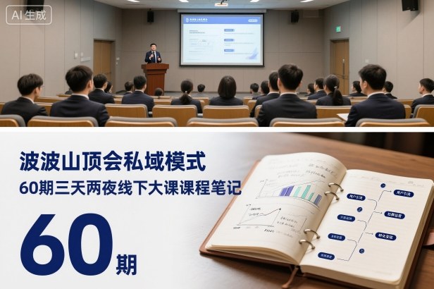 波波山顶会私域模式60期三天两夜线下大课课程笔记(文档)-小艾网创