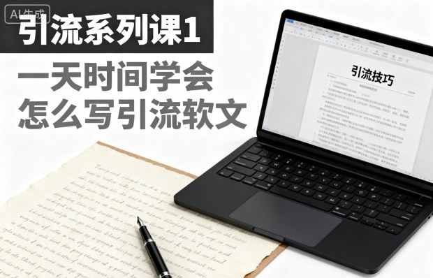 引流系列课1,一天时间学会怎么写引流软文-小艾网创