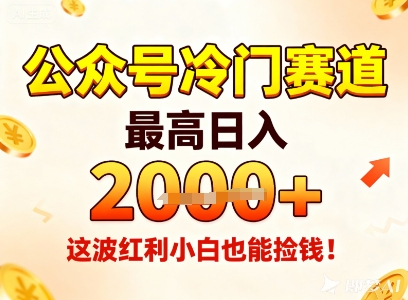 公众号冷门赛道,最高日入1k+,这波红利小白也能捡钱!-小艾网创