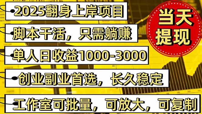 2025翻身上岸项目脚本干活,内部客户经理内部开号,单人日收益1000-300...-小艾网创