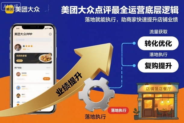 美团大众点评最全运营底层逻辑,落地就能执行,助商家快速提升店铺业绩-小艾网创