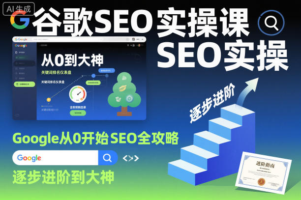 谷歌SEO实操课,Google从0开始SEO全攻略,逐步进阶到大神-小艾网创