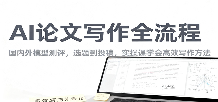 AI论文写作全流程,国内外模型测评,选题到投稿,实操课学高效写作方法-小艾网创
