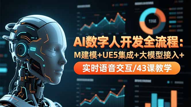AI数字人开发全流程：M建模+UE5集成+大模型接入+实时语音交互/43课教学-小艾网创