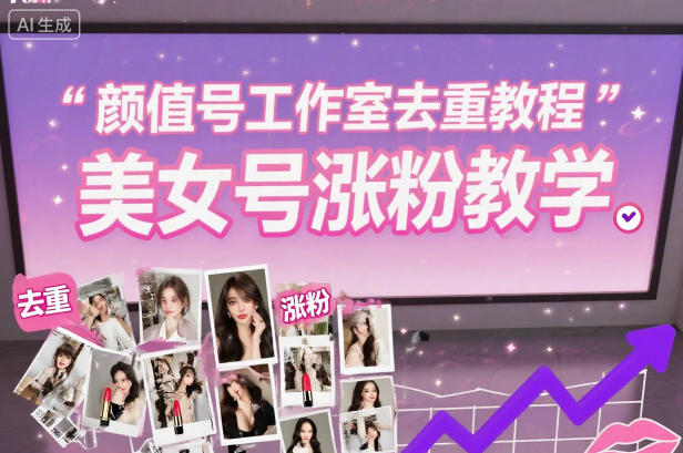 颜值号工作室去重教程，美女号涨粉教学-小艾网创