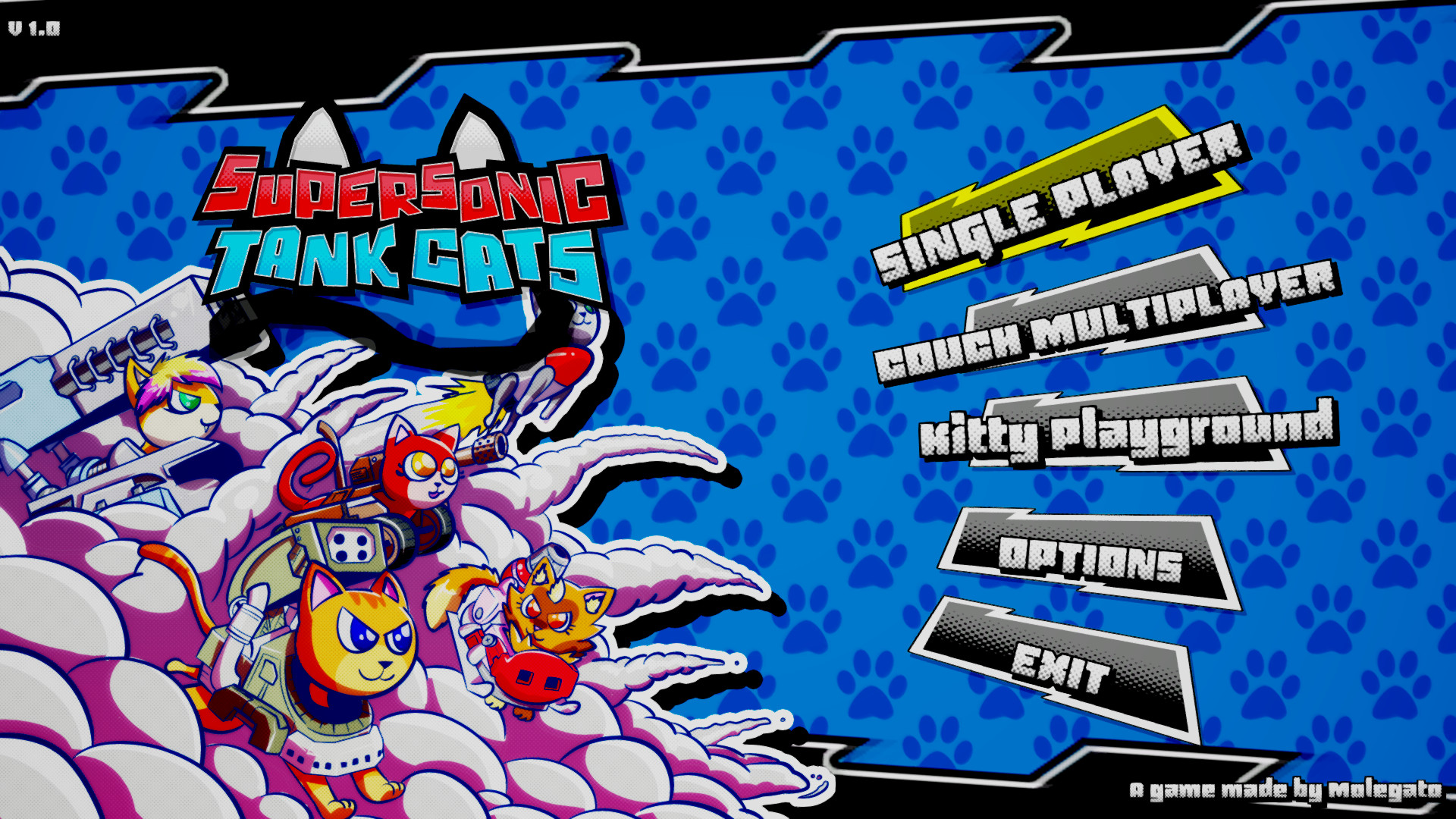 《超音速坦克猫 Supersonic Tank Cats》Switch英文版NSP下载-小艾网创